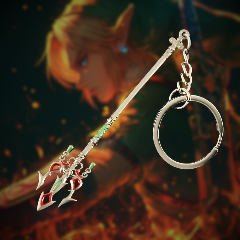 Zelda Lightscale Trident Keychain